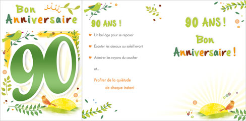 [AG 520190-90] Carte Anniv. âge fixe