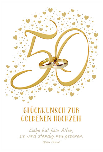 [HG 728010] Karte Goldhochzeit (50.)