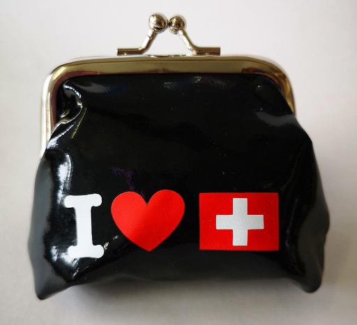 [BZ2024612] Portemonnaie noir &quot;I love Switzerland&quot;