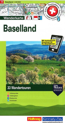 [BZ17376305] Wanderkarte 1:50'000 Baselland(mit 33 Tourenvorschlägen) TWK9 