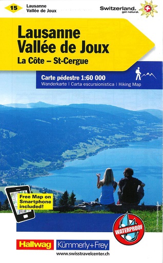 [BZ18195435] Wanderkarte 1:60'000 Lausanne-Vallée de Joux WK15