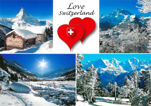 [1015310] Postcards 15310 w I Love Switzerland