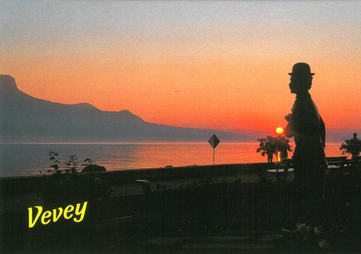 [1015595] Postcards 15595 Vevey, statue Chaplin