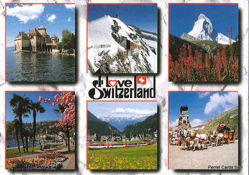 [1016061] Postcards 16061 I love Switzerland