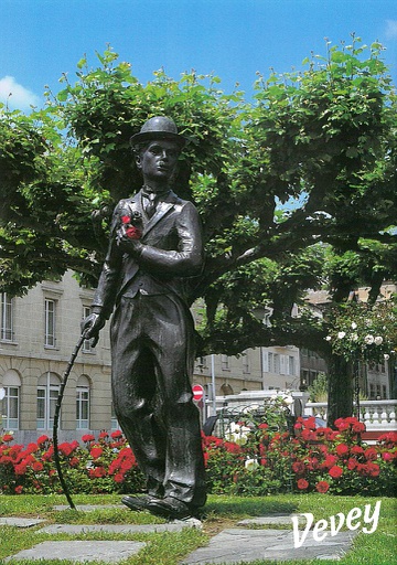 [1017089] Postcards 17089 Vevey, statue Chaplin