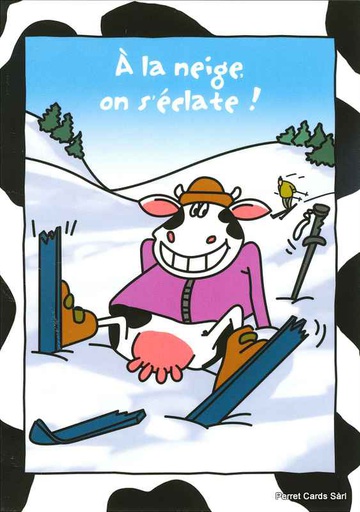 [1024702] Postcards 24702 w Vaches (A la neige, on s'éclate !)