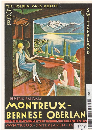 [9001010] Postcards A6 Litho 01010 Affiche Montreux - MOB Golden