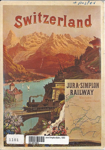 [9001101] Postcards A6 Litho 01101  Affiche Jura-Simplon-Bahn