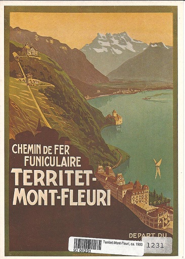 [9001231] Postcards A6 Litho 01231 Affiche Territet-Mont-Fleuri