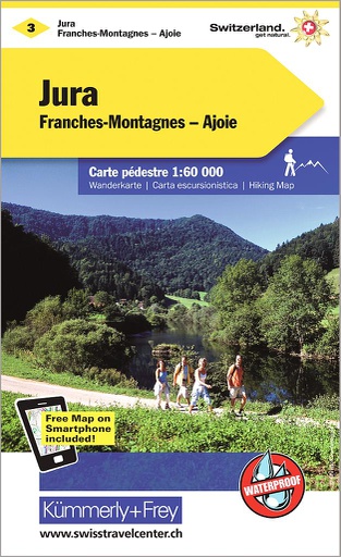 [BZ23905448] Carte pédestre 1:60'000 Jura WK3 