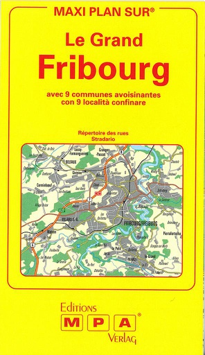 [BZ1007689] Freiburg mit 9 Nachbargemeinden, Stadtplan mpa