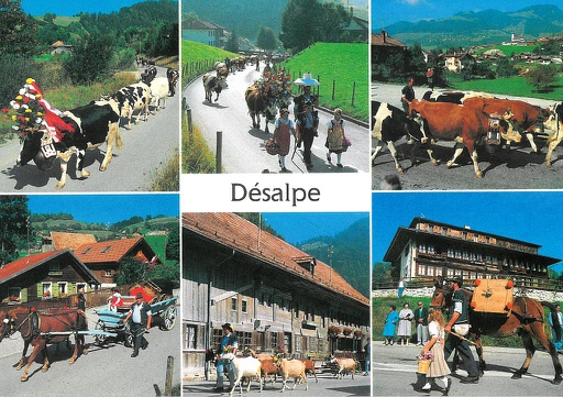 [6300232] Postcards 00232 Désalpe en Gruyère