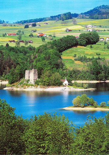 [6303915] Postcards 03915 Lac de Gruyère, île d'Ogoz