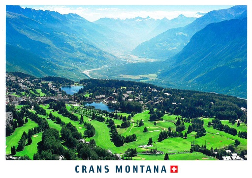 [1027572] Postcards 27572 Crans Montana, Golf