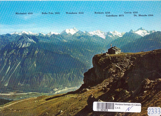 [1032333] Postcards 32333 Crans-Montana, Vermala Cabane CAS