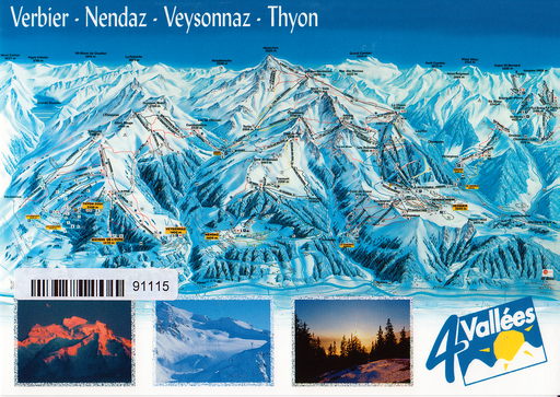 [6191115] Postcards 91115 w Verbier, Nendaz, Veysonnaz, Thyon 