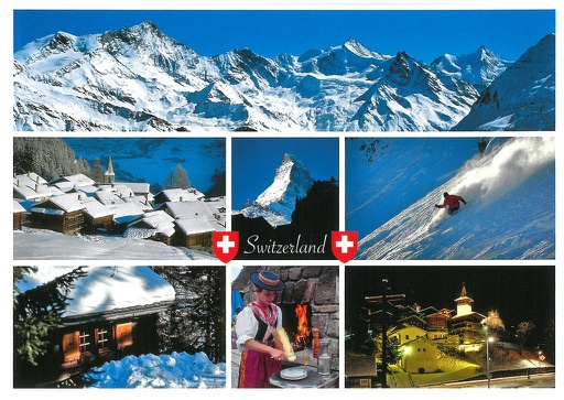 [6191132] Postcards 91132 w Switzerland (Ski, Raclette)