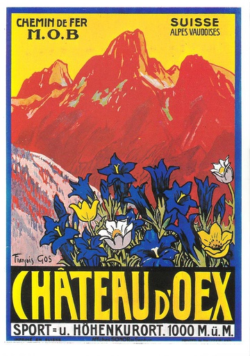 [9001021] Postcards A6 Litho 01021 Affiche Château-d'Oex