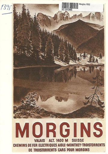 [9001395] Postcards A6 Litho 01395 Morgins