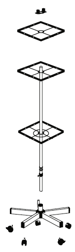 [PK41] Variable Bodendrehständer 4 Seite frei wählbar zu bestücken (PK41)