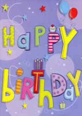 [A4-Bi 51-1550-15] Carte A4 Happy Birthday (avec collages)