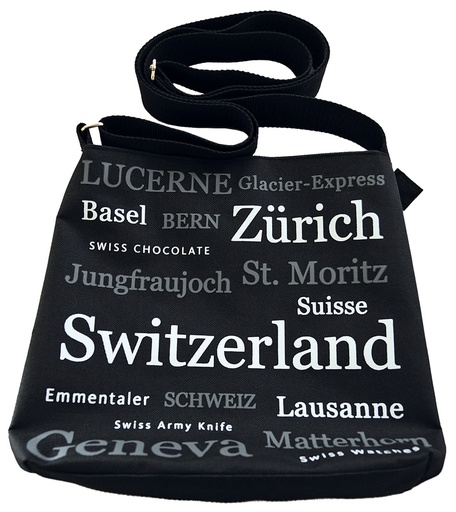 [2024609] Umhängetasche Polyester 30cm schwarz