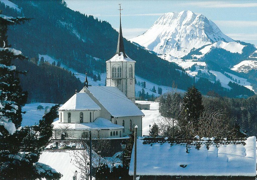 [6303613] Postcards 03613 w Charmey, église et Moléson