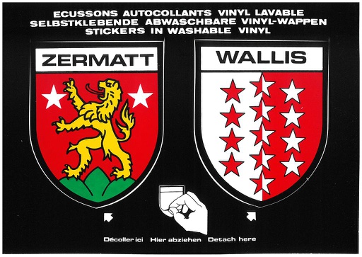 [9700226] Postcards SK 226 Stickers Zermatt + Wallis