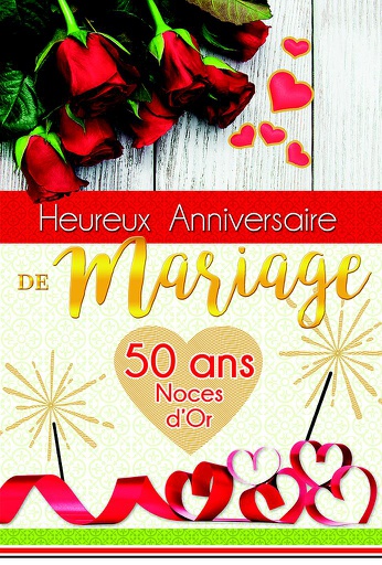[NC 581704] Carte Anniv. de mariage 50 ans (noces d'or)
