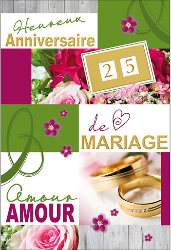 [NC 517632A] Carte Anniv. de mariage