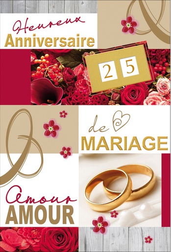 [NC 517632B] Carte Anniv. de mariage