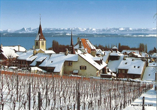 [1023442] Postcards 23442 w Auvernier avec le lac de Neuchâtel