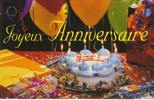 [MN-TE HA 667] Mini cartes simples Anniversaire