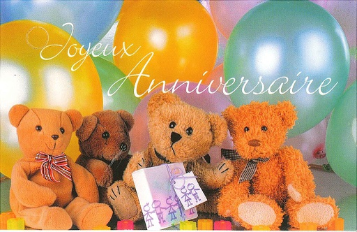 [MN-TE HA 530] Mini cartes simples Anniversaire