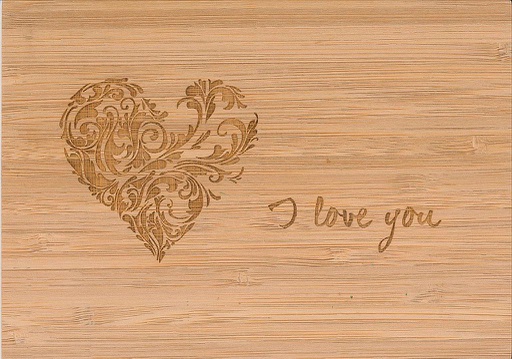 [1027335] Postcards Bamboo I love you