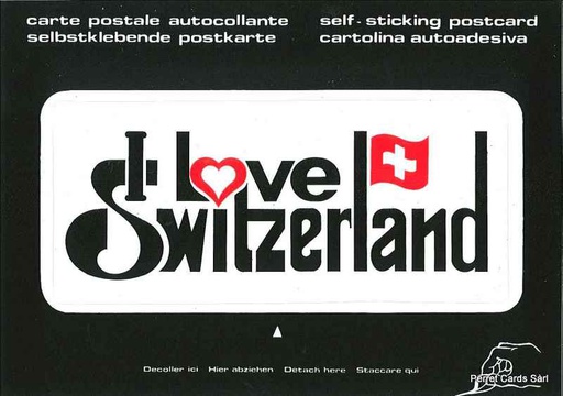 [9700241] Postcards SK 241 Stickers &quot;I love Switzerland&quot;