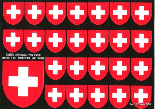 [9700244] Postcards SK 244 Stickers Croix suisse