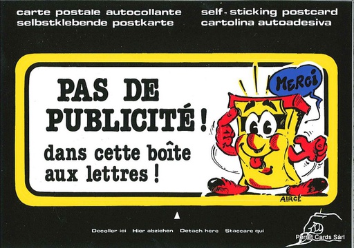 [9700271] Postcards SK 271 Stickers PAS DE PUBLICITÉ !