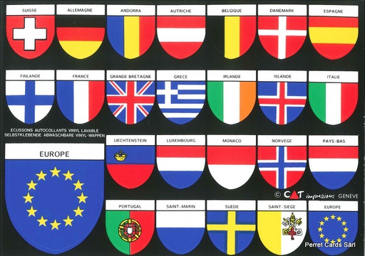 [9700289] Postcards SK 289 Stickers Pays d'Europe