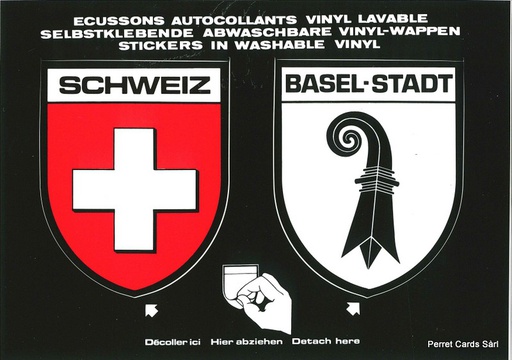 [9700322] Postcards SK 322 Stickers Schweiz + Basel-Stadt