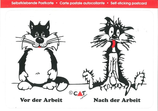 [9700424] Postcards SK 424 Stickers 'Vor der Arbeit - Nach der Arbeit'