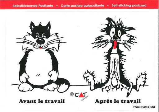 [9700425] Postcards SK 425 Stickers 'Avant le travail - Après le travail'