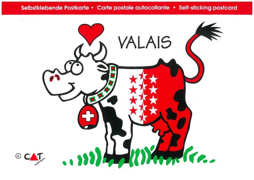 [9700448] Postcards SK 448 Stickers VALAIS (Kuh)