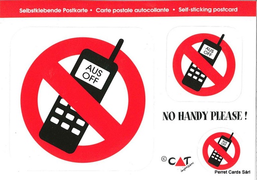 [9700478] Postcards SK 478 Stickers 'No handy please'