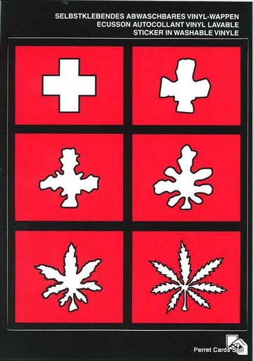 [9700488] Postcards SK 488 Stickers Croix suisse &amp; chanvre