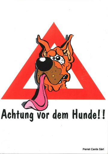 [9700499] Postcards SK 499 Stickers Achtung vor dem Hunde!!