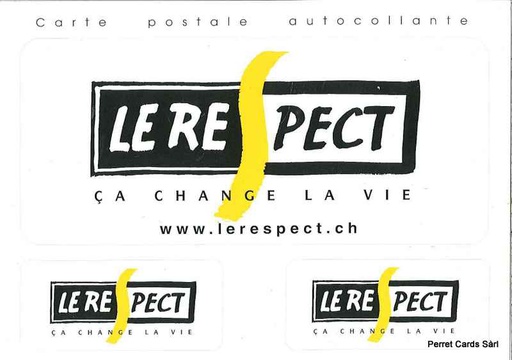 [9700510] Postcards SK 510 Stickers Le respect ça change la vie