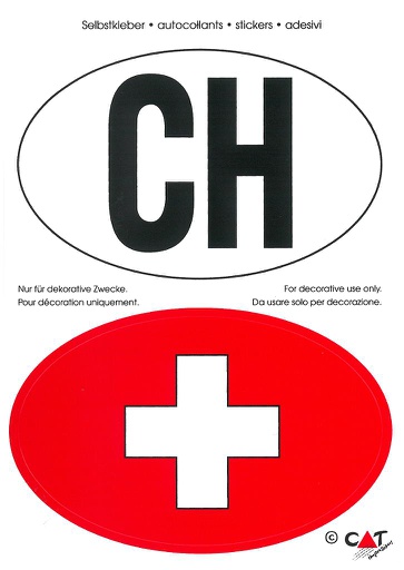 [9700521] Postcards SK 521 Stickers CH + Schweizer Kreuz