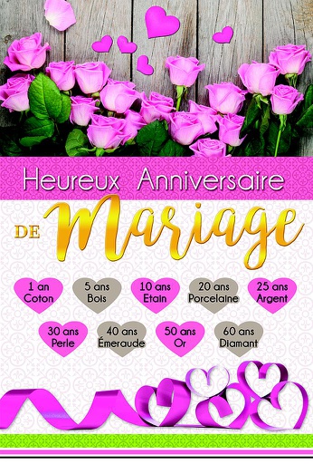 [NCz29] Série 6 cartes div. prix Anniv. de Mariage