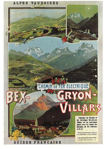 [90155] Postcards A6 Litho 01155 Bex-Gryon-Villars